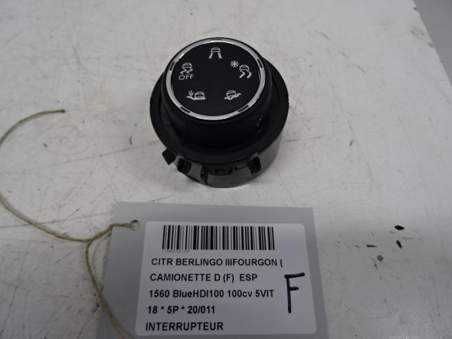 SCHAKELAAR Citroën Berlingo (01-2008/06-2018) (98052503ZD), Auto-onderdelen, Dashboard en Schakelaars, Citroën, Gebruikt