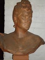 1891 CHARLES SAMUEL terracotta portretbuste Juliette Wytsman, Ophalen