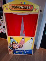 Poppenkast +achtergrond en poppenkastpoppen, Kinderen en Baby's, Speelgoed | Houten speelgoed, Ophalen, Gebruikt