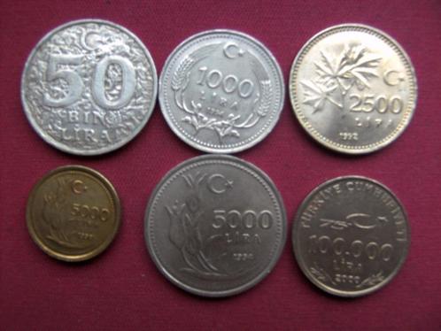 6 Turkse munten van 1 tot 1,50 euro, Postzegels en Munten, Munten | Europa | Niet-Euromunten, Losse munt, Overige landen, Verzenden