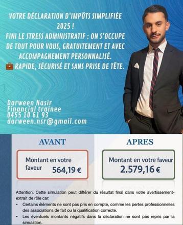 Déclaration fiscale offerte avec un expert pour retoucher au beschikbaar voor biedingen