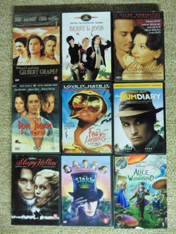 Johnny Depp Dvd Pakket (18 films) Tim Burton beschikbaar voor biedingen