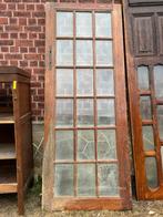 DEUR PITCH PINE MET 18 RUITJES GESLEPEN GLAS, Doe-het-zelf en Bouw, Deuren en Vliegenramen, Ophalen, Gebruikt, 80 tot 100 cm, Binnendeur