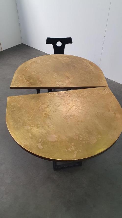 Grote messing tafel ovaal modulair - ruw staal, Antiek en Kunst, Kunst | Designobjecten, Ophalen