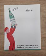 Mooie oude Menukaart Source Victor Hugo Vichy Saint Yorre, Ophalen of Verzenden, Gebruikt, Reclamebord