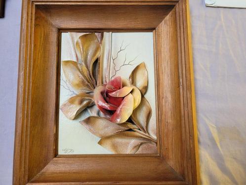3D kunstwerk roos, Antiek en Kunst, Kunst | Schilderijen | Klassiek, Ophalen of Verzenden