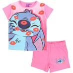Lilo en Stitch Shortama Pink Kiss - Maat 98-104-110-116, Kinderen en Baby's, Kinderkleding | Maat 116, Disney, Nacht- of Onderkleding