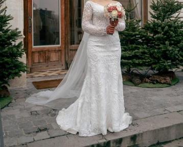 Bruidsjurk, Enlèvement, Comme neuf, Blanc, Robe de mariée