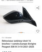 Rétroviseur 308 caméra. 2019a2025 Peugeot Neuf 2023 noir, Enlèvement, Neuf, Peugeot