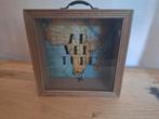 Spaarpot hout 18 cm x 18 cm  x 7 cm, Ophalen, Nieuw, Hout