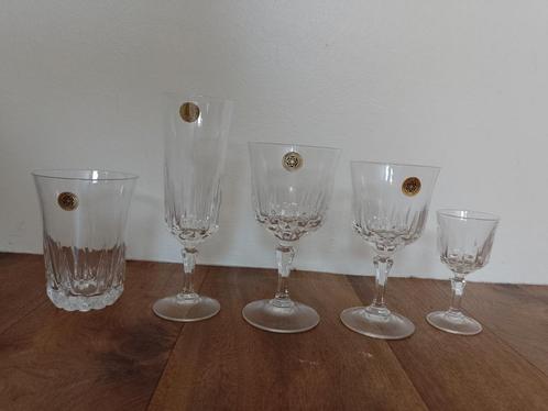 Vintage kristallen drinkservies, kristallen glazen, Antiek en Kunst, Antiek | Glaswerk en Kristal, Ophalen
