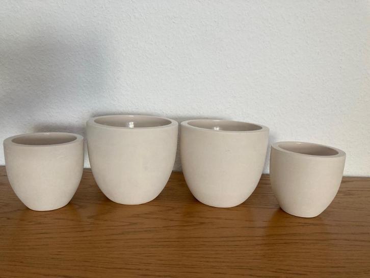 4 pots de fleurs/cache-pots décoratifs, Jardin & Terrasse, Pots de fleurs, Neuf, Poterie, Intérieur, Moins de 40 cm, Moins de 25 cm