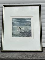 eau forte oie en vol signe, Antiquités & Art, Art | Eaux-fortes & Gravures, Enlèvement ou Envoi