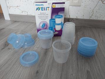 Philips Avent voorraadset bewaar potjes melk of babyvoeding disponible aux enchères