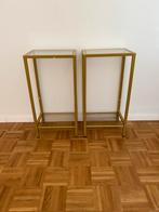 2 goudkleurige bijzettafeltjes, Enlèvement, Comme neuf