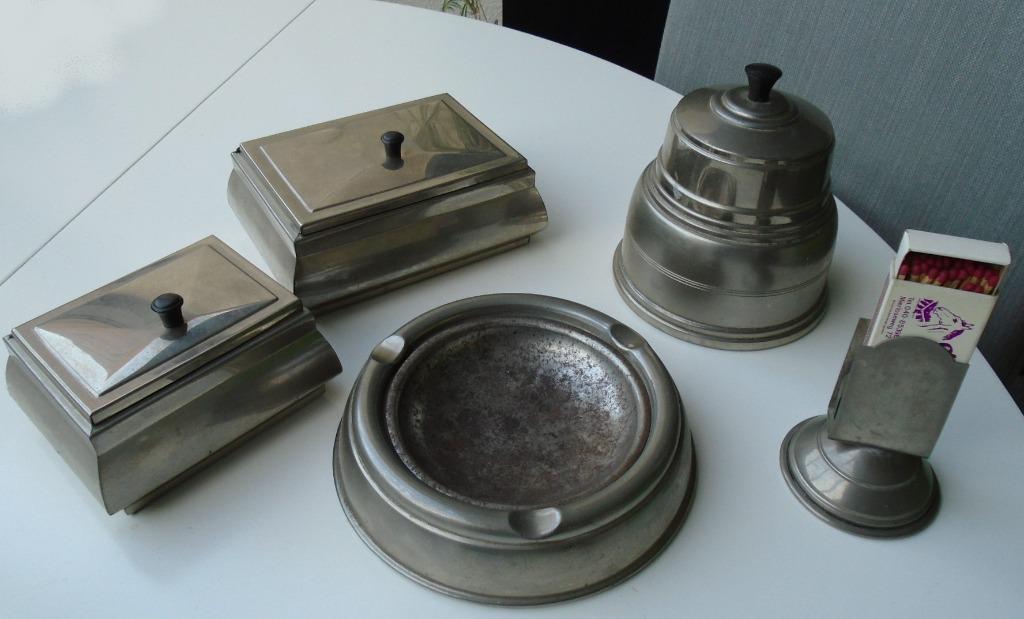 Vintage Rookset compleet, Verzamelen, Rookartikelen, Aanstekers en Luciferdoosjes, Gebruikt, Overige typen, Ophalen of Verzenden