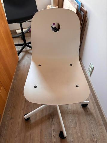 2 Bureaustoelen wit en zwart, Huis en Inrichting, Bureaustoelen, Ophalen, Gebruikt, Wit, Bureaustoel