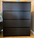 Commode IKEA 4 tiroirs, brun noir – Fonctionnelle & élégante, Enlèvement, Epuré, élégant & fonctionnel