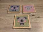 Houten verschillende kinderpuzzle's met dieren (8 stuks), Ophalen of Verzenden, Zo goed als nieuw, Van hout, Minder dan 10 stukjes