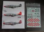 Decals P-51D, Hobby en Vrije tijd, Modelbouw | Vliegtuigen en Helikopters, Overige merken, Nieuw, Ophalen of Verzenden, Groter dan 1:72