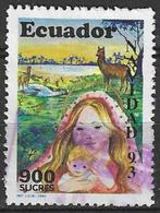 Ecuador 1993 - Yvert 1288 - Kerstzegel - Moeder en Kind (ST), Timbres & Monnaies, Timbres | Amérique, Affranchi, Envoi