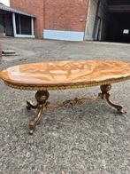 Ovale antieke salontafel met onyx blad, Antiek en Kunst, Ophalen