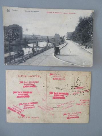 2 anciens PK Elixir d, pont Anvers Balsam Apéritif à Namur, Envoi, Comme neuf, Autres types