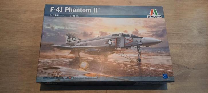 F-4 J Phantom Italeri 1/48 Zonder decals, Hobby en Vrije tijd, Modelbouw | Vliegtuigen en Helikopters, Zo goed als nieuw, Italeri