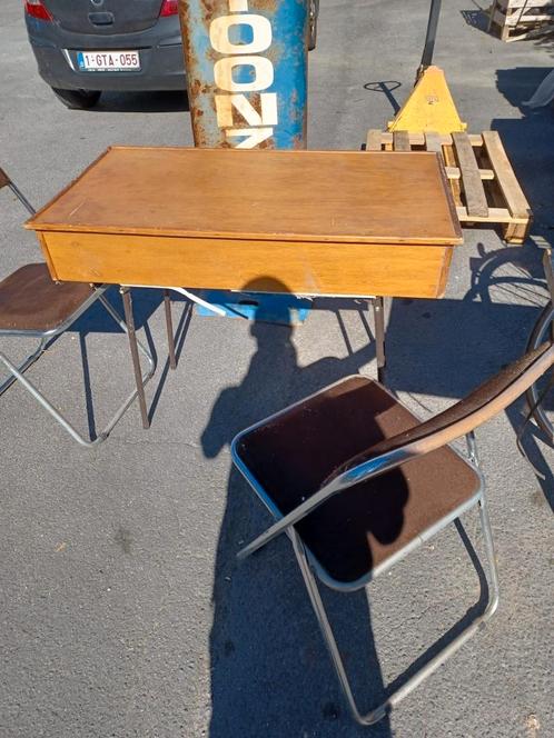 Table de pique-nique vintage avec 2 chaises, Jardin & Terrasse, Tables de pique-nique, Utilisé, Enlèvement