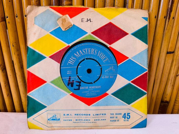 Johnny Lonesome 45t vinyl „Marie, Marie” 45-POP 837 1961 HMV, Cd's en Dvd's, Vinyl Singles, Gebruikt, Single, Jazz en Blues, 7 inch