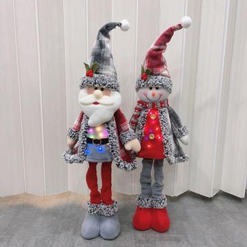 Kerstdecoratie - Hoge Staande Poppen met Licht & Poten beschikbaar voor biedingen