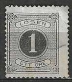 Suède 1874 - Yvert 1 A TX - Timbre fiscal 30 ore (ZG), Timbres & Monnaies, Timbres | Europe | Scandinavie, Envoi, Suède, Non oblitéré