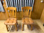 Vintage stoelen, Ophalen of Verzenden, Gebruikt, Bruin, Twee
