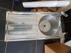 Spoelbak met warm en.koud waterkraan, Doe-het-zelf en Bouw, Sanitair, Ophalen, Gebruikt, Inox, Kraan