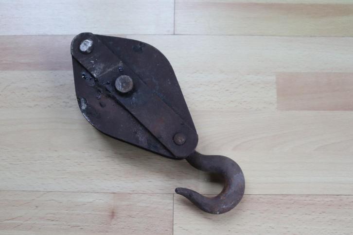 Oude stalen takel, Doe-het-zelf en Bouw, Lieren en Takels, Gebruikt, Ophalen