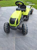 Tractor met kar, Kinderen en Baby's, Speelgoed | Buiten | Voertuigen en Loopfietsen, Ophalen, Zo goed als nieuw, Trapvoertuig