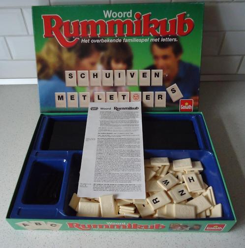 "Woord Rummikub" van Goliath in prima staat !, Hobby en Vrije tijd, Gezelschapsspellen | Overige, Zo goed als nieuw, Een of twee spelers