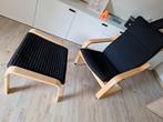 Relaxstoel Ikea Poäng + voetbank, Huis en Inrichting, Ophalen, Zo goed als nieuw