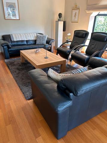 Salon 3 zit 2 zit en 2 relax zetels leer merk Rolf Benz  beschikbaar voor biedingen