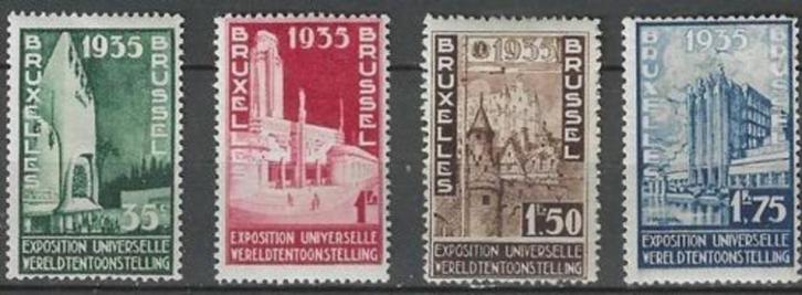 Belgie 1934 - Yvert/OBP 386-389 - Wereldtentoonstelling (PF), Postzegels en Munten, Postzegels | Europa | België, Postfris, Postfris