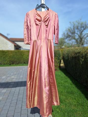 Robe longue vintage taille 38 avec aumônière assortie