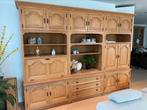 Grote houten buffetkast met ingebouwde barkast, Huis en Inrichting, Ophalen, 200 cm of meer, Met deur(en), Eikenhout
