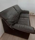 Zetel bruin leder merk Durlet, Huis en Inrichting, Ophalen, Gebruikt, Driepersoons, Leer