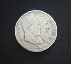 2 fr Leopold II 50e verjaardag van de onafhankelijkheid, Postzegels en Munten, Munten | België, Setje, Zilver, Ophalen of Verzenden