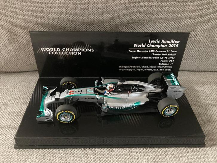 Lewis Hamilton 1:43 World Champion 2014 Mercedes W05 F1, Verzamelen, Automerken, Motoren en Formule 1, Nieuw, Formule 1, Ophalen of Verzenden