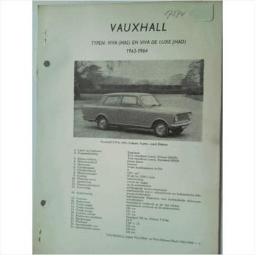 Vauxhall Viva Vraagbaak losbladig 1963-1964 #1 Nederlands