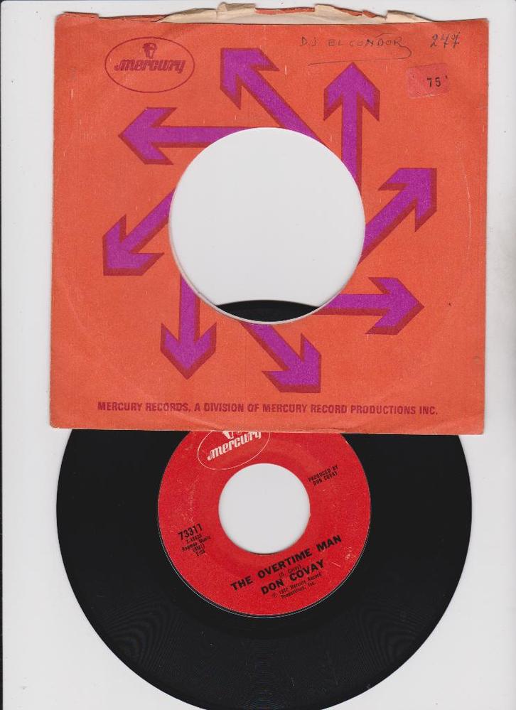Don Covay – The Overtime Man   1972  FUNK, CD & DVD, Vinyles Singles, Comme neuf, Single, R&B et Soul, 7 pouces, Enlèvement ou Envoi