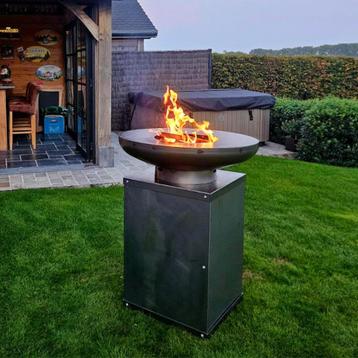 Plancha BBQ Blokland Zwart en Cortenstaal Vuurschaal beschikbaar voor biedingen