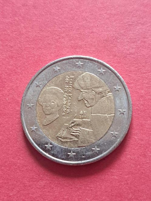2011 Nederland 2 euro 500 jaar Lof der Zotheid Erasmus, Postzegels en Munten, Munten | Nederland, Losse munt, Euro's, Koningin Beatrix