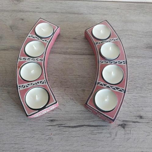 BOUGEOIRS ETHNIQUES DECORATIFS, Huis en Inrichting, Woonaccessoires | Kandelaars en Kaarsen, Gebruikt, Kandelaar, Minder dan 25 cm
